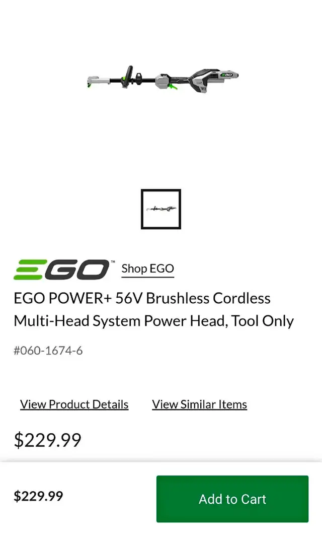 Brand new - EGO Brushless Cordless Multi-Head System Power Head ...