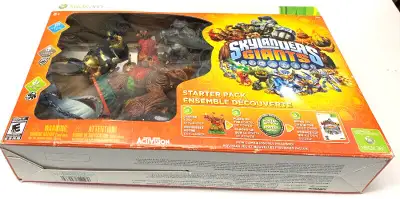 Skylanders Giants: Starter Pack for Xbox 360, 7 figures, used, $49. Contact PCTRUST Computer Sales &...