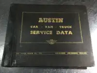 1945-1952 Austin Car, Van, Truck Service Data A30 A40 A70 Devon