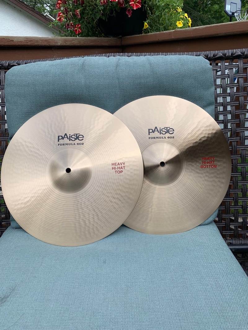 PAISTE Formula 602 15” Heavy hi hat cymbals ride crash Sabian Drums