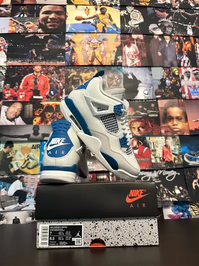 JORDAN 4 MILITARY BLUE MENS SIZE 7, View more