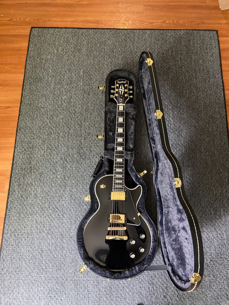 2020” Inspired by Gibson” Epiphone Les Paul Custom Ebony+HSCase for sale  