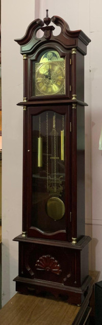 Modern GRANDFATHER CLOCK with Brass Face  ONLY $89