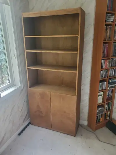 Bookcase with lower cupboard doors, View more