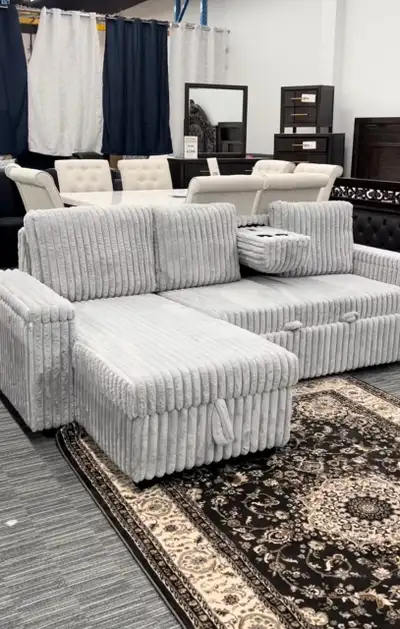 Corduroy Sofa Bed Now Available with Up Lift - Pull Out Storage , View more