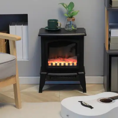 Stylish and Portable: Our indoor fireplace has front glass view and beautiful vintage design, great...