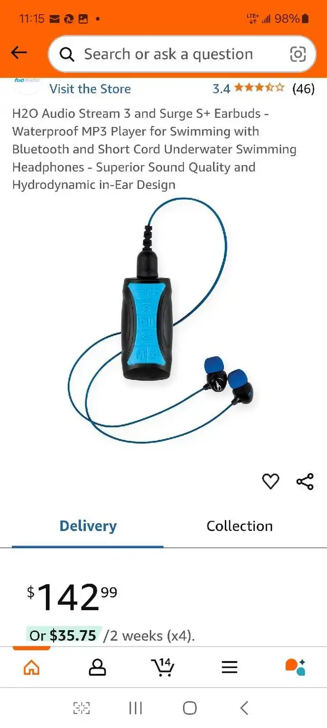 H2O Audio Stream 3 and Surge S+ Earbuds - Waterproof MP3 Player in Headphones in Markham / York Region - Image 5