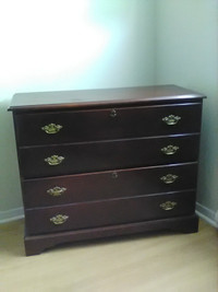 Two drawer wooden filing cabinet