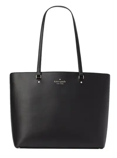 I'm offering a sleek, black Kate Spade tote bag, perfect for carrying your essentials in style. This...