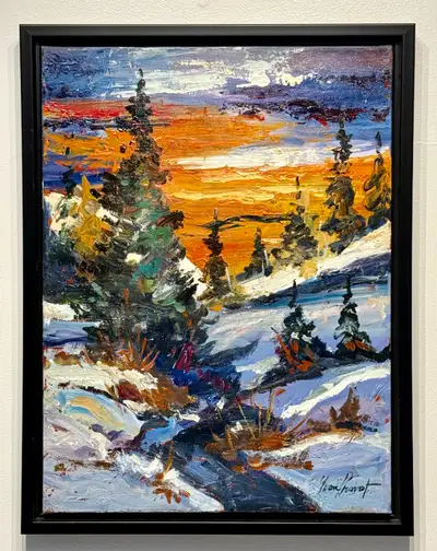 huile sur toile réalisée par Yvon Provost ( Montréal (1935 – Boucherville ). Après ses études univer...