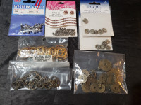 Assorted metal rings/charms/wire bead caps