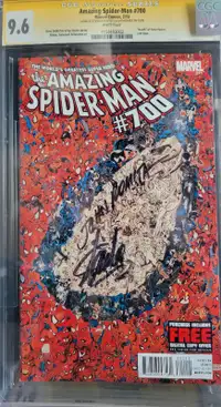 Amazing spider-man 700 cgc 9.6 stan lee & romita Sr. Signed
