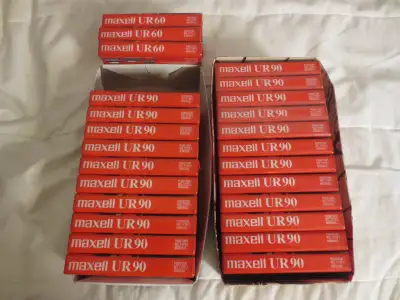 10 individual Maxell UR90 Cassette tapes, new 5 pack too, View more