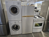 Appartement size 24 w fridge stove washer dryer can deliver