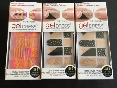 3 Boxes of NEW Kiss Gel Dress Strips for Nails, View more