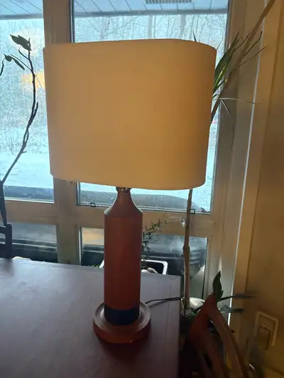 Vintage Teak Table Lamp, View more