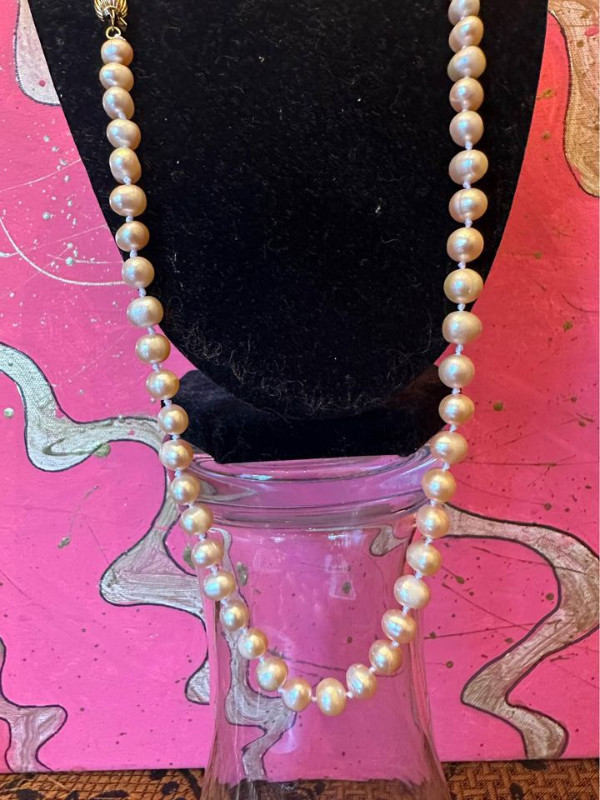 magnifique collier de perles véritables couleur rose, 28", neuf dans Autre  à Ville de Montréal - Image 3