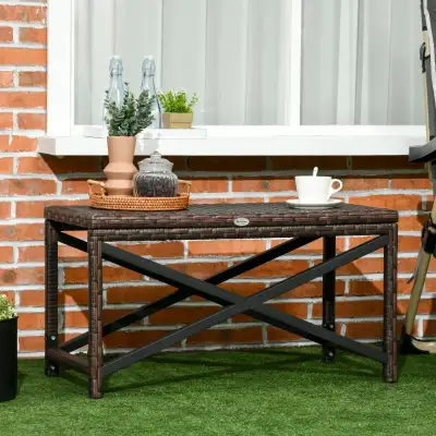 Patio Wicker End Table, Outdoor PE Rattan Side Table, View more