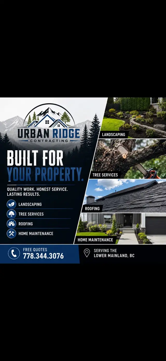 Tree trimming/removal/roof repairs/landscaping
