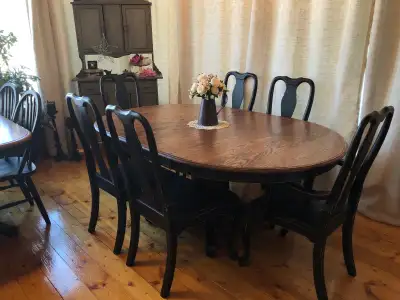 Restored&Refinished 6 Large Antique Dining Chairs, Distressed, View more