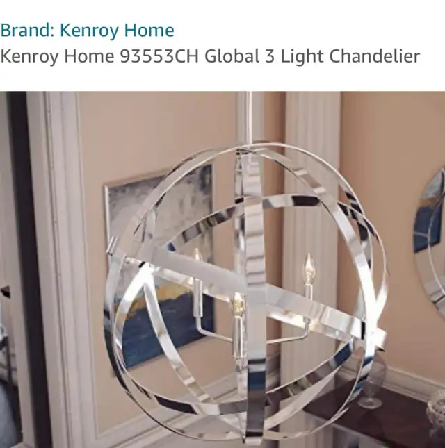 Chandelier Light Fixtures Chrome Modern 2 available in Indoor Lighting & Fans in London - Image 10