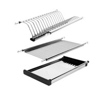 NEW Zootealy Modern 2-Tier Stainless Steel Folding Dish Rack