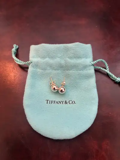 Authentic Tiffany & Co Silver Ball Stud Earings, View more