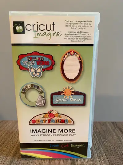 Cricut Imagine case. No longer have the cartridge. Just have the empty case and instruction manual....