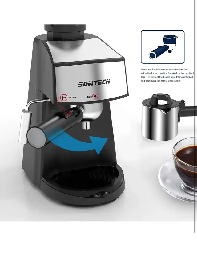 Steam Espresso Machine Espresso Maker Cappuccino Latte Machine w in Coffee Makers in Hamilton - Image 7