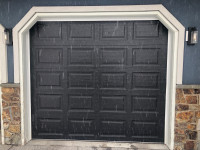 9 x 8 black metal garage door