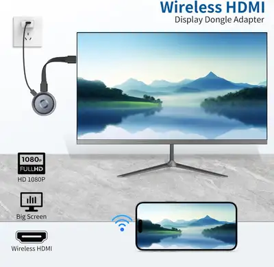 Wireless HDMI Display Dongle Adapter, Wireless Transmitter Plug, View more