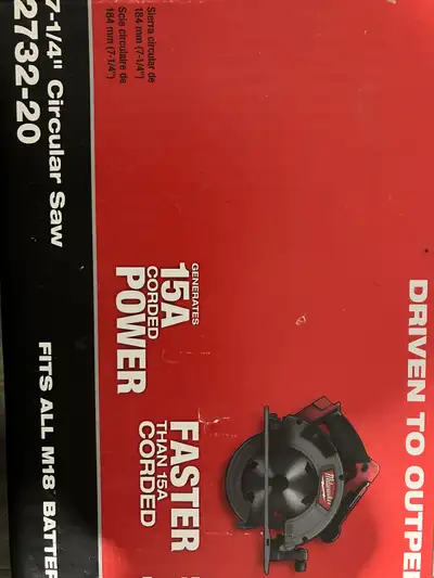 Milwaukee Fuel 7-1/4” skill saw., View more