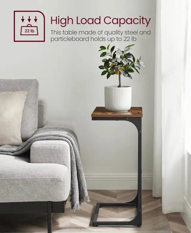 VASAGLE C-Shaped Side Table in Other Tables in Oshawa / Durham Region - Image 6