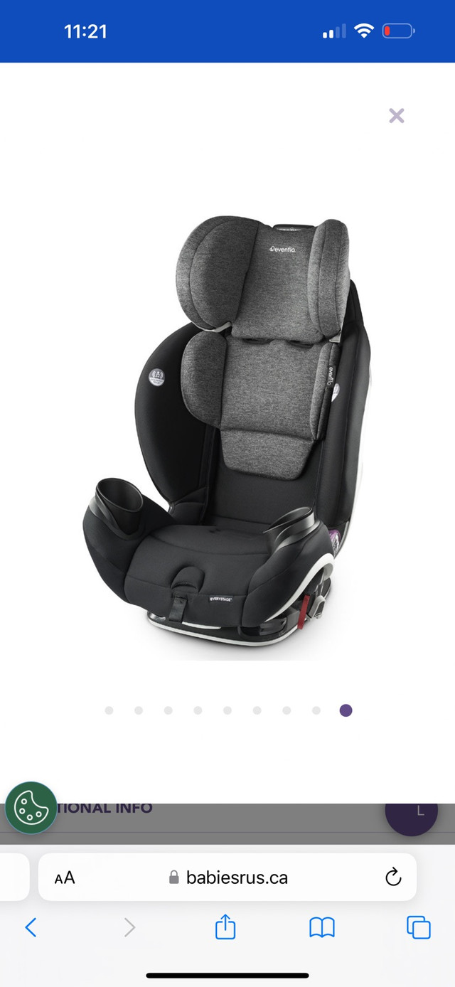 Evenflo gold sensor safe all in 1 car seat in Strollers, Carriers & Car Seats in Edmonton - Image 2