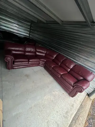 Italian Leather Sectional Couch DELIVERY AVAILABLE, View more