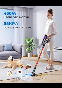 Laresar Cordless Vacuum Cleaner, 400W/33Kpa Stick Vacuum Cleaner