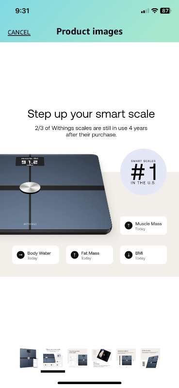 Brand new Withings  Body+ smart scale in Other in Markham / York Region - Image 4
