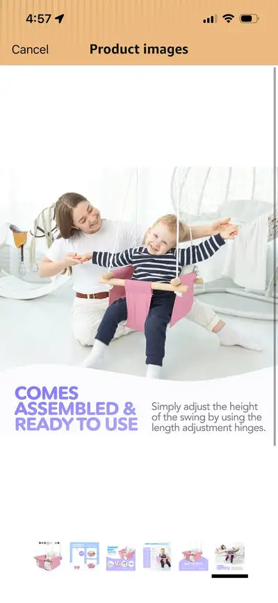 Brand New-CATEAM Canvas Baby Swing!, View more
