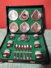 Vintage 1960's Inoxpran 18/10 Italian espresso set