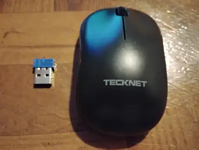 Tecknet Wireless Optical Mouse EWM01233 BLACK Tested Working, View more