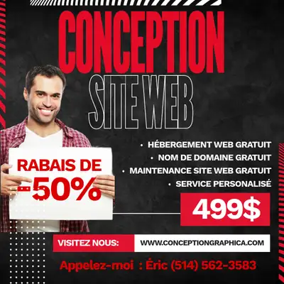 Conception de Site Web 499$, Graphiste, Website design, View more