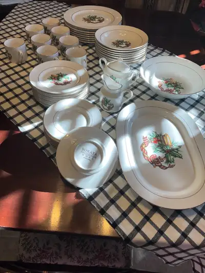 Sonata Vintage Christmas  dishes, View more