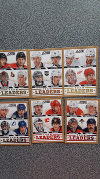 2013-14 Score 6 carte hockey meneur d'équipe bordure or