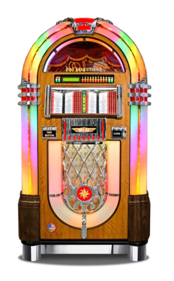 One of the last true American jukeboxes. This model holds up to 100 CDs and delivers beautiful analo...