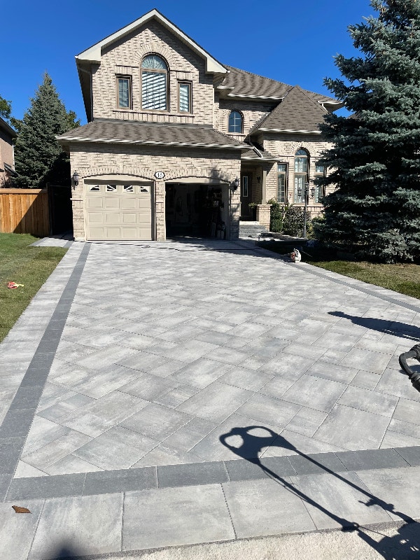 Landscaping Services Interlocking Retaining Wall Driveway