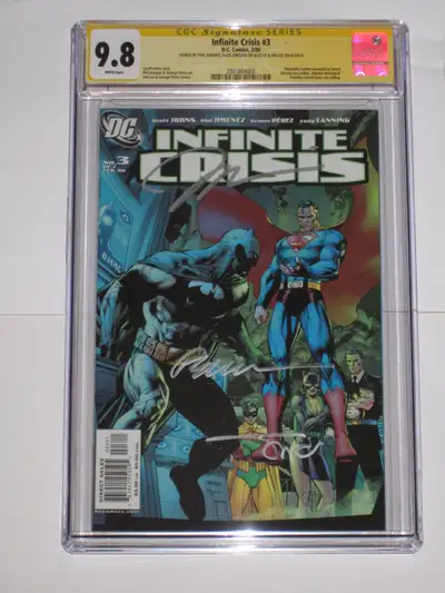 Infinite Crisis#3 CGC 9.8 Sign Jim Lee! Beetle comic book, View more