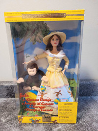 2000 Barbie and Curious George Doll