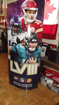 2024 SUPERBOWL LVIII STAND DISPLAY/ALLEN,HURTS,MAHOMES,MCCAFFREY