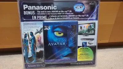 AVATAR Blu-ray 3D Panasonic Exclusive NEW SEALED Blu-ray Disc Movie Never been opened or damaged.