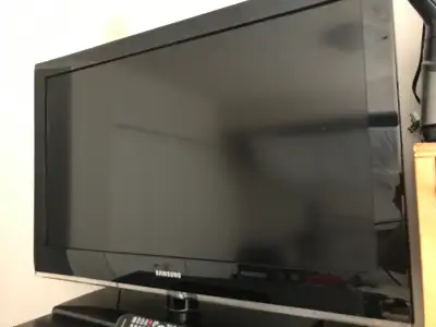 37” Samsung LED  TV with TV stand, View more